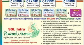 SSL Infra Peacock Avenue – Farm Land for Sale at Sadasivpet Near Hyderabad
