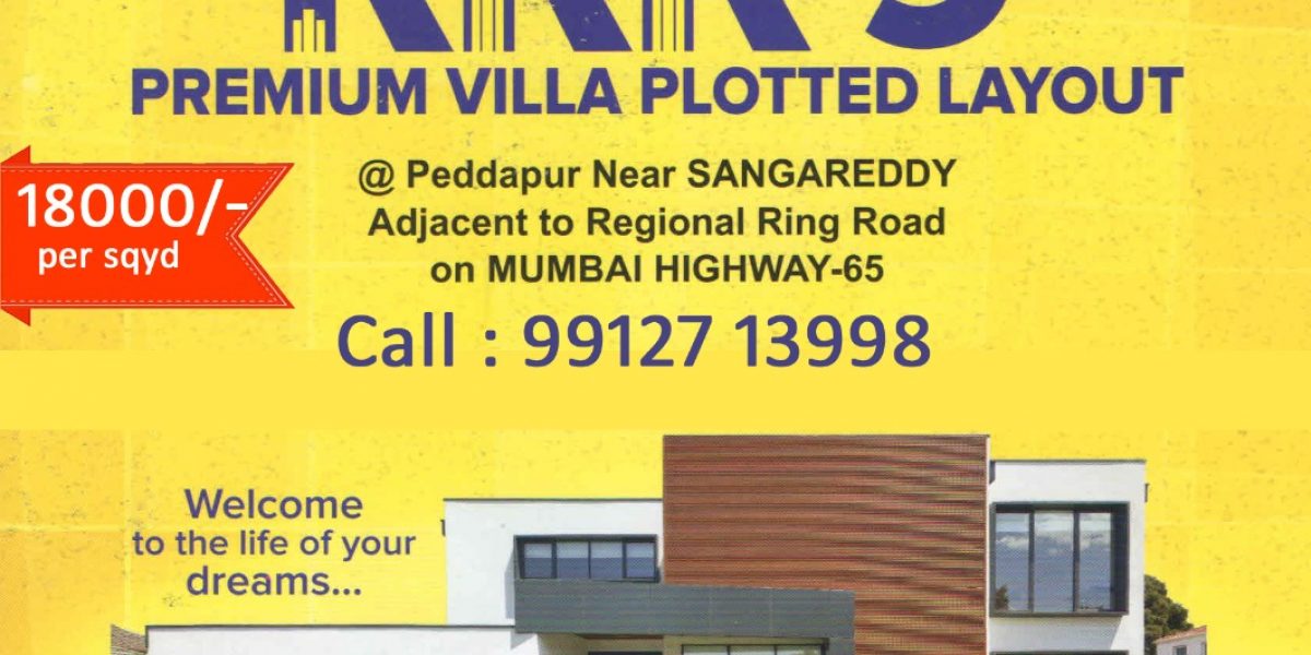 Premium Villa 15 Acres DTCP Villa Plots NEAR PEDDAPUR, Sangareddy, Mumbai Highway RS18000 per SQ Yd