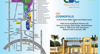 cbc cosmopolis open plots near pharmacity open plots near meerkhanpet, hyderabad