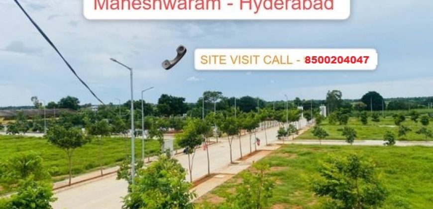 Open Plots with Bank loan @ Maheshwaram Town – near Srisailam highway 🛣️ Hyderabad & ORR and behind to E – City – 8500204047