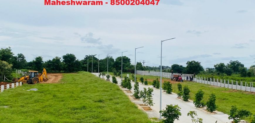 Open Plots with Bank loan @ Maheshwaram Town – near Srisailam highway 🛣️ Hyderabad & ORR and behind to E – City – 8500204047