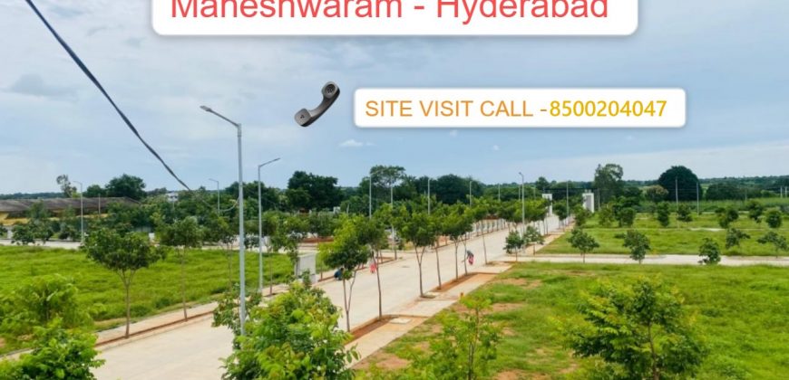 Open Plots with Bank loan @ Maheshwaram Town – near Srisailam highway 🛣️ Hyderabad & ORR and behind to E – City – 8500204047