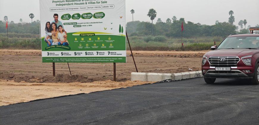 Foxkonn central park in Kongarakalan Adibatla | HMDA plots in Kongarakalan Adibatla | Open plots in Kongarakalan Adibatla | Wonderla | Raviryala exit no 13 |