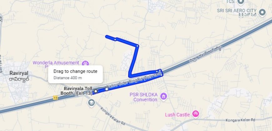 Foxkonn central park in Kongarakalan Adibatla | HMDA plots in Kongarakalan Adibatla | Open plots in Kongarakalan Adibatla | Wonderla | Raviryala exit no 13 |