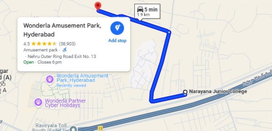 NEW open plots in Hyderabad Kongarakalan Adibatla Wonderla