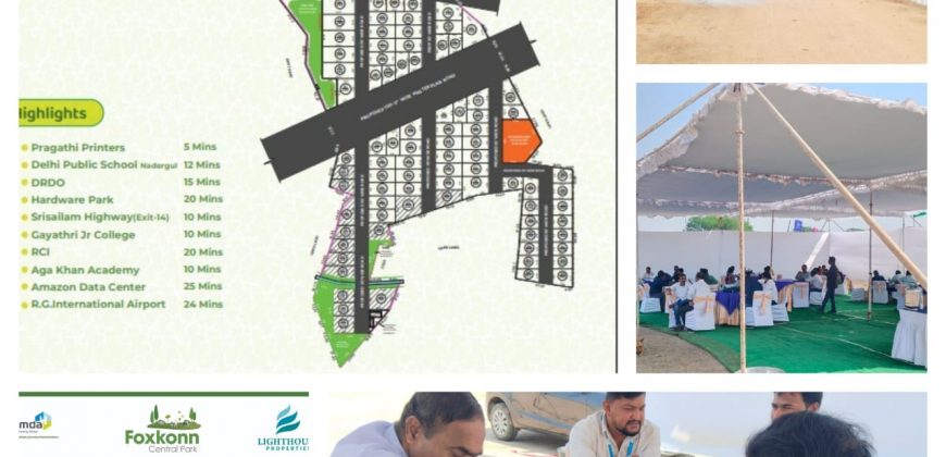 Plots for sale In Kongarakalan-Adibatla (Behind Wonderla), Inside ORR, Hyderabad – 8500204047