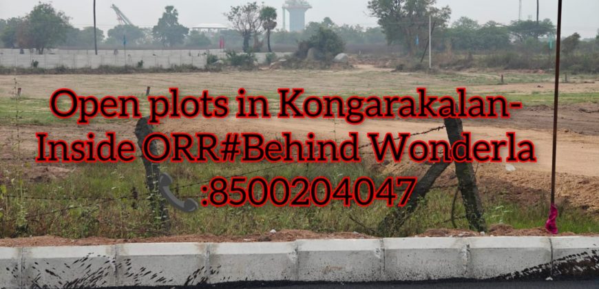 Premium HMDA Approved plots for sale In Kongarakalan – Adibatla(Behind Wonderla) – Inside ORR – 8500204047