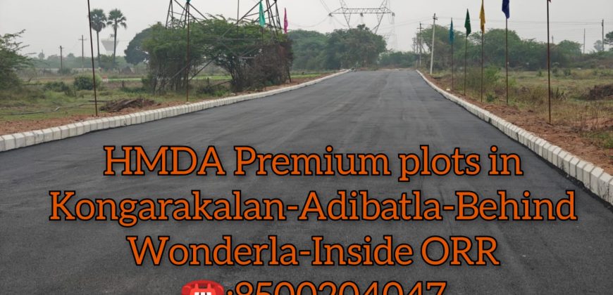 Open plot For sale In Konagarakalan # Adibatla(Behind Wonderla) -Inside ORR (exit No:13)-Raviryala – HYDERABAD – 8500204047