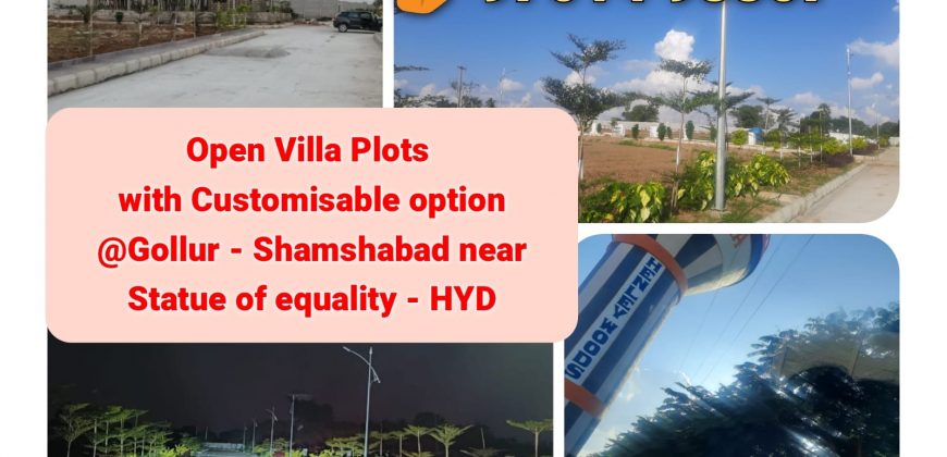 Gated open plots @Hyderabad near Bangalore highway & Statue of equality – 9701498367