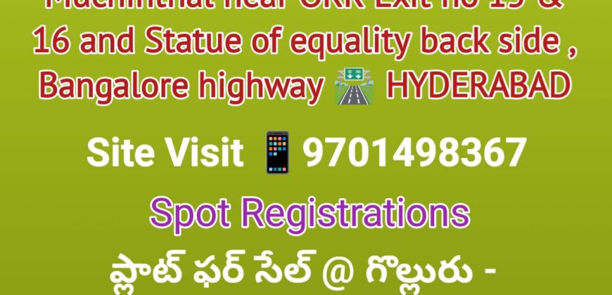 Open plots in Gollur Muchinthal near Shamshabad – 9701498367