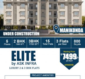 ELITE– Luxury 2BHK& 3BHK Flats in Prime Location @Narsingi.