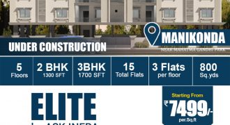 ELITE– Luxury 2BHK& 3BHK Flats in Prime Location @Narsingi.