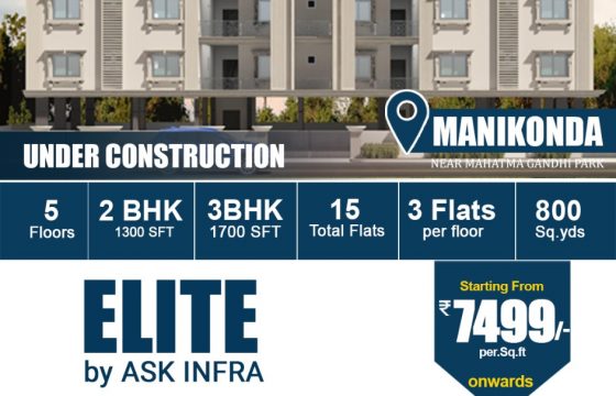 ELITE– Luxury 2BHK& 3BHK Flats in Prime Location @Narsingi.
