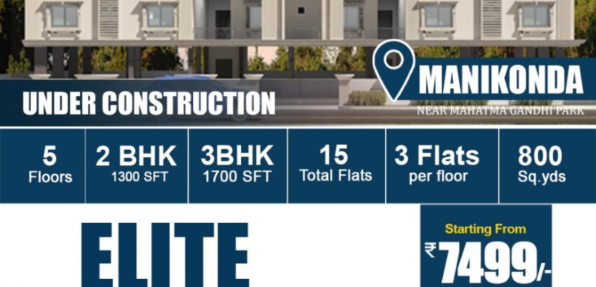ELITE– Luxury 2BHK& 3BHK Flats in Prime Location @Narsingi.