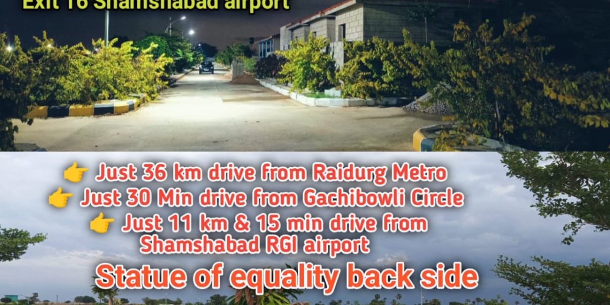 HMDA RERA approved open villa plots @Gollor Muchinthal near Shamshabad airport 9701498367