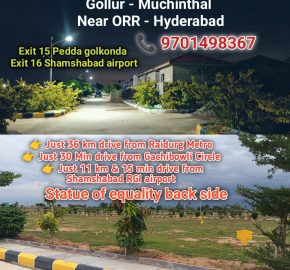 HMDA RERA approved open villa plots @Gollor Muchinthal near Shamshabad airport 9701498367